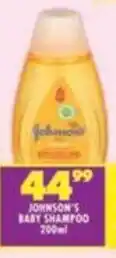 Shoprite Johnson's baby shampoo offer