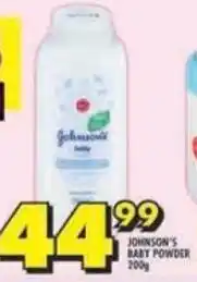 Shoprite Johnson's baby powder offer