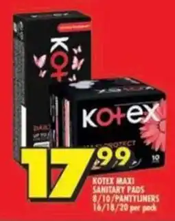 Shoprite Kotex maxi sanitary pads/ pantyliners offer