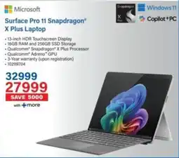 Incredible Connection Microsoft Surface Pro 11 Snapdragon X Plus Laptop offer