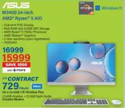 Incredible Connection ASUS M3400 24-inch AMD Ryzen 5 AiO offer