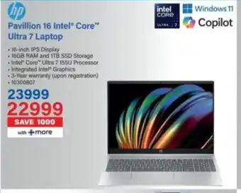 Incredible Connection HP Pavillion 16 Intel Core Ultra 7 Laptop offer