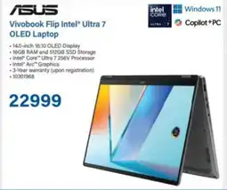 Incredible Connection ASUS Vivobook Flip Intel Ultra 7 OLED Laptop offer