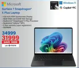Incredible Connection Microsoft Surface 7 Snapdragon X Plus Laptop offer