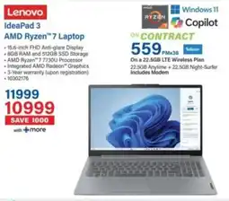 Incredible Connection Lenovo IdeaPad 3 AMD Ryzen 7 Laptop offer