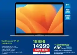 Incredible Connection MacBook Air 13" M1 256GB SSD offer