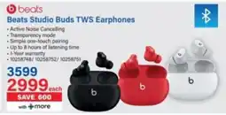 Incredible Connection Beats Studio Buds TWS Earphones offer