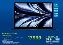 Incredible Connection MacBook Air 13" M2 256GB SSD offer