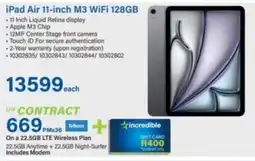 Incredible Connection iPad Air 11-inch M3 WiFi 128GB offer