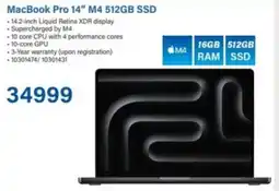 Incredible Connection MacBook Pro 14" M4 512GB SSD offer