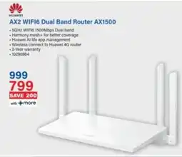 Incredible Connection HUAWEI AX2 WIFI6 Dual Band Router AX1500 offer