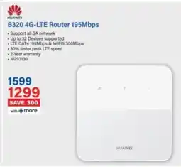 Incredible Connection HUAWEI B320 4G-LTE Router 195Mbps offer