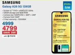 Incredible Connection SAMSUNG Galaxy A26 5G 128GB offer