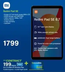Incredible Connection Redmi Pad SE offer