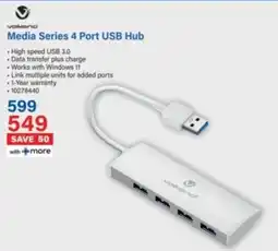 Incredible Connection Vokano Media Series 4 Port USB Hub offer