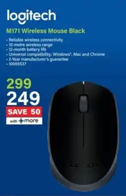 Incredible Connection Logitech M171 Wireless Mouse Black offer