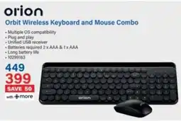 Incredible Connection Orion Orbit Wireless Keyboard and Mouse Combo offer