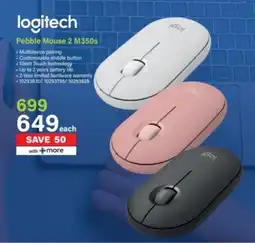 Incredible Connection Logitech Pebble Mouse 2 M350s offer