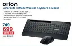 Incredible Connection Orion Lunar Elite TriMode Wireless Keyboard & Mouse offer
