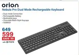 Incredible Connection Orion Nebula Pro Dual Mode Rechargeable Keyboard offer