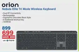 Incredible Connection Orion Nebula Elite Tri Mode Wireless Keyboard offer