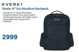 Incredible Connection EVERKI Studio 15" Eco MacBook Backpack offer
