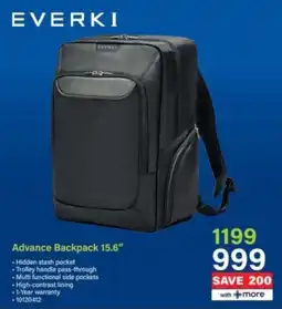 Incredible Connection EVERKI Advance Backpack 15.6" offer