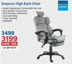 Incredible Connection Emperor High Back Chair offer