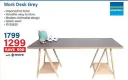 Incredible Connection Work Desk Grey offer