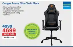 Incredible Connection Cougar Armor Elite Chair Black offer
