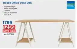 Incredible Connection Trestle Office Desk Oak offer