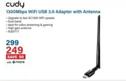 Incredible Connection Cudy 1300Mbps WiFi USB 3.0 Adapter with Antenna offer