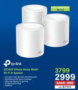 Incredible Connection Tp-link AX1500 Whole Home Mesh Wi-Fi 6 System offer