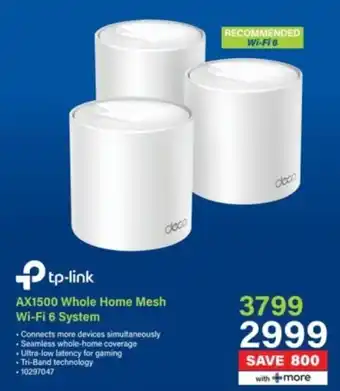 Incredible Connection Tp-link AX1500 Whole Home Mesh Wi-Fi 6 System offer