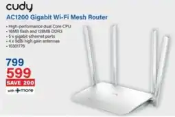 Incredible Connection Cudy AC1200 Gigabit Wi-Fi Mesh Router offer