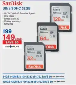Incredible Connection SanDisk Ultra SDHC 32GB offer