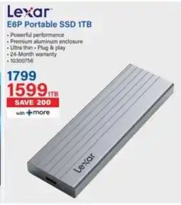 Incredible Connection Lexar E6P Portable SSD 1TB offer