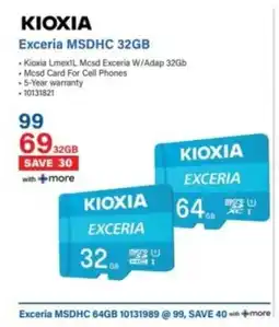 Incredible Connection KIOXIA Exceria MSDHC 32GB offer