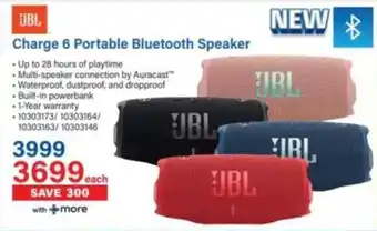 Incredible Connection JBL Charge 6 Portable Bluetooth Speaker offer