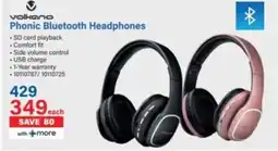 Incredible Connection Volkano Phonic Bluetooth Headphones offer