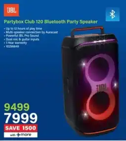 Incredible Connection JBL Partybox Club 120 Bluetooth Party Speaker offer