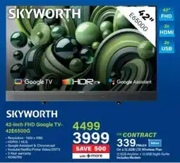 Incredible Connection SKYWORTH 42-inch FHD Google TV offer