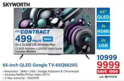 Incredible Connection SKYWORTH 65-inch QLED Google TV-65Q6620G offer