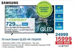 Incredible Connection SAMSUNG 75-inch Smart QLED 4K-75Q60D offer