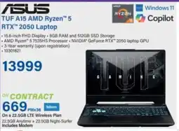 Incredible Connection ASUS TUF A15 AMD Ryzen 5 RTX 2050 Laptop offer