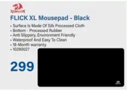 Incredible Connection FLICK XL Mousepad - Black offer