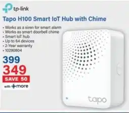 Incredible Connection Tp-link Tapo H100 Smart loT Hub with Chime offer
