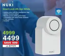 Incredible Connection NUKi Smart Lock 4th Gen White offer