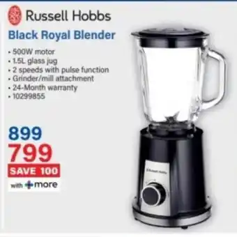 Incredible Connection Russell Hobbs Black Royal Blender offer