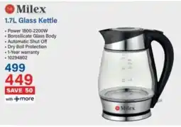 Incredible Connection Milex Glass Kettle offer